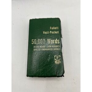 Follett Vest-Pocket‎ 50000 Words Spelled Pronounced Divided Vintage Dictionary